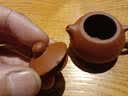 瓷牌茗茶具（cipaiming teaset）瓷牌茗 迷你紫砂茶壶指尖壶茶宠茶玩可养袖珍小茶壶功父亲节礼物 朱泥（西施）指尖壶 实拍图