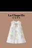 La Chapelle拉夏贝尔女童连衣裙2026新品洋气儿童夏装公主裙宝宝夏季无袖裙子 米色 送帽子 110 建议身高101-110cm 实拍图