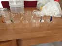 六色玻璃茶杯水杯耐热加厚套装家用高硼硅玻璃杯彩把 6只装 300ml 实拍图