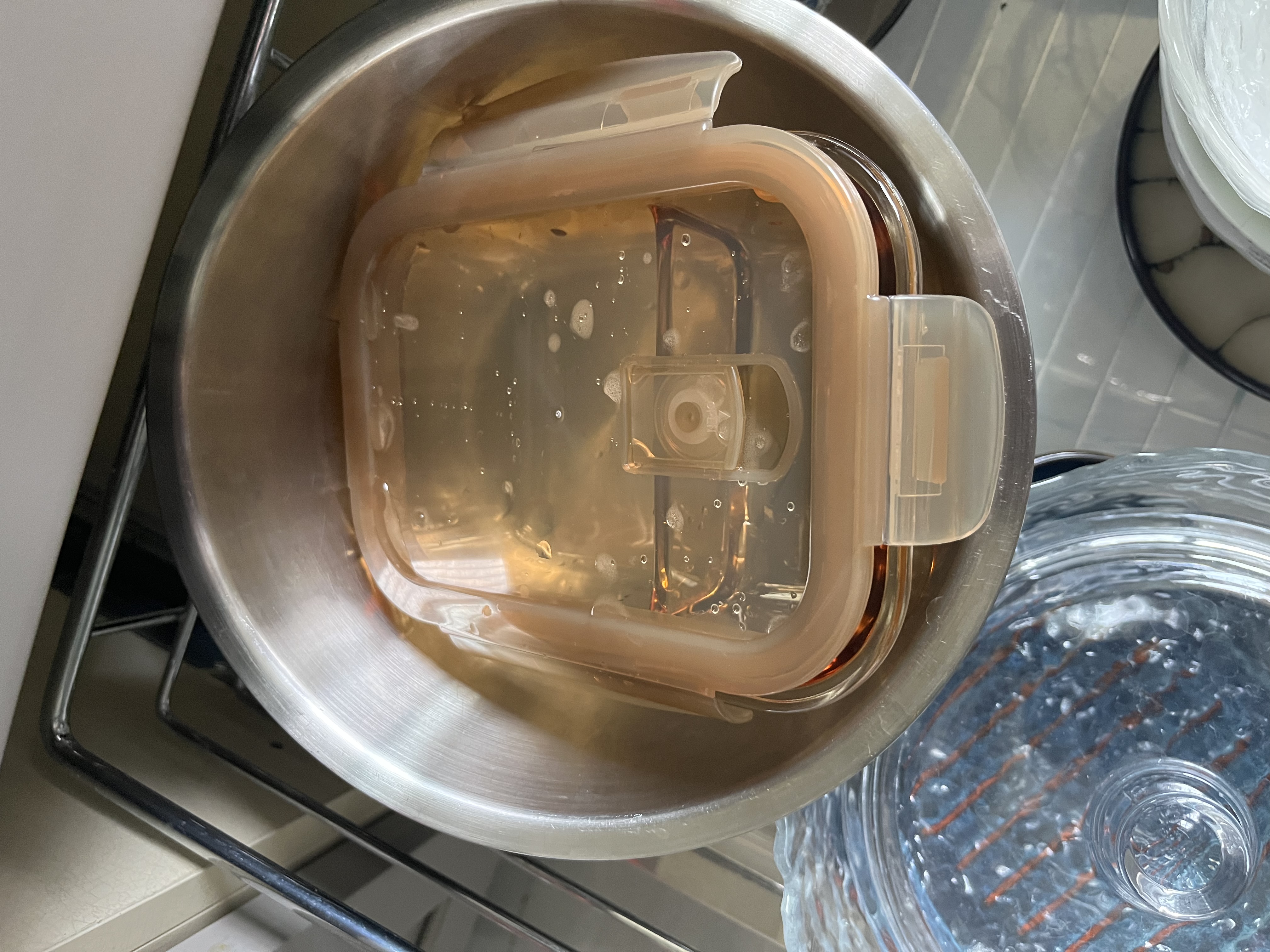 希乐扣Cilock玻璃饭盒上班族带饭 微波炉可加热餐盒便当盒保鲜盒 中长分隔 实拍图