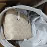蔻驰（COACH） 女包奢侈品CITY迷你托特包女士斜挎手提包情人节520送女友礼物 沙黄色配白色CW032IMXDM 实拍图
