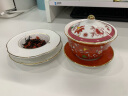 WEDGWOOD威基伍德漫游美境中式带盖茶碗套组敬茶碗盖骨瓷茶碗 瑰丽红宝茶碗套组 晒单实拍图