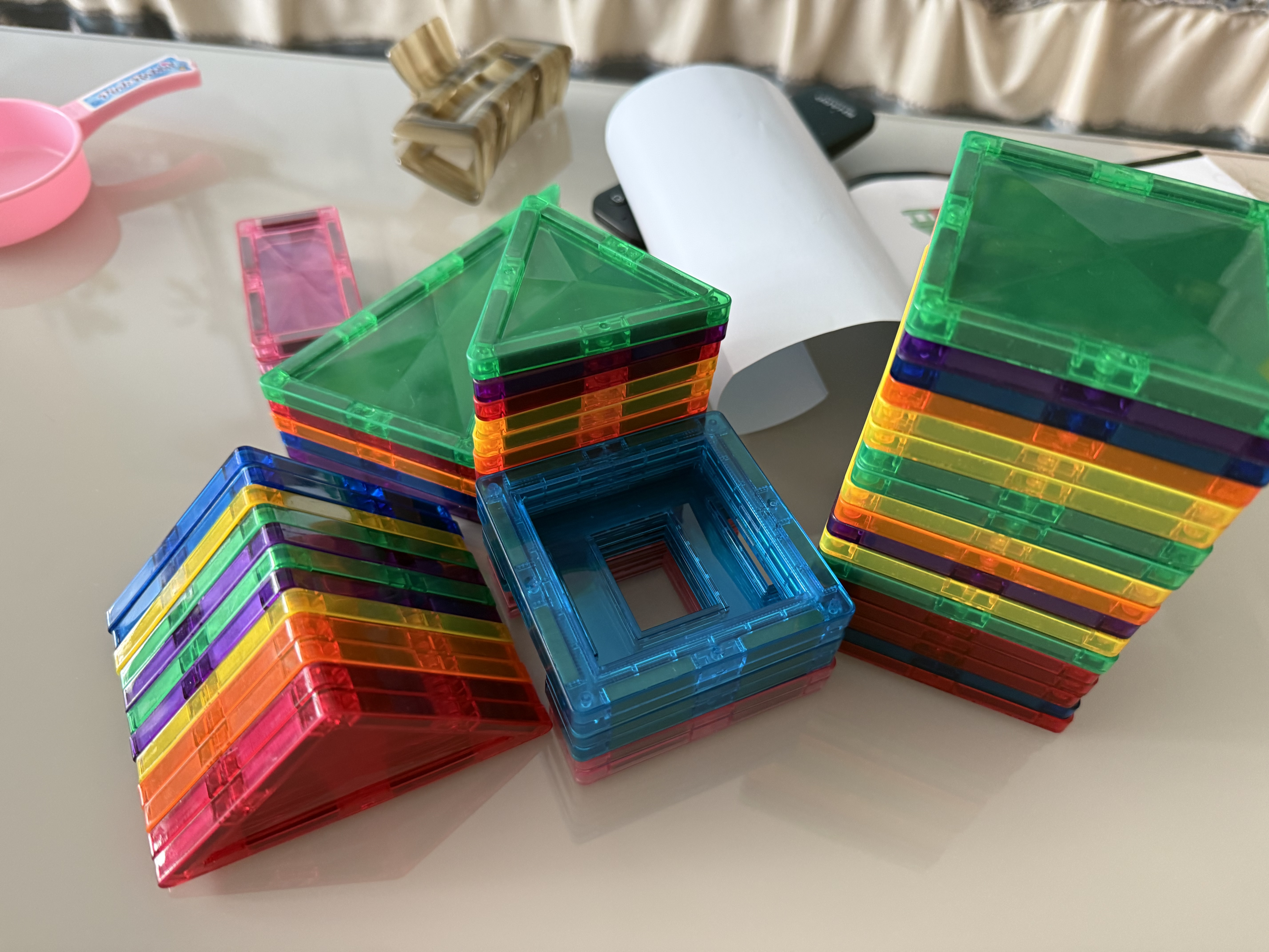 弥鹿（MiDeer）儿童玩具钻面彩窗磁力片积木拼插磁铁玩具60片儿童礼物 实拍图