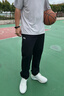 安踏父亲节礼物运动裤男卫裤夏季针织长裤通勤长裤直筒平口休闲裤 实拍图