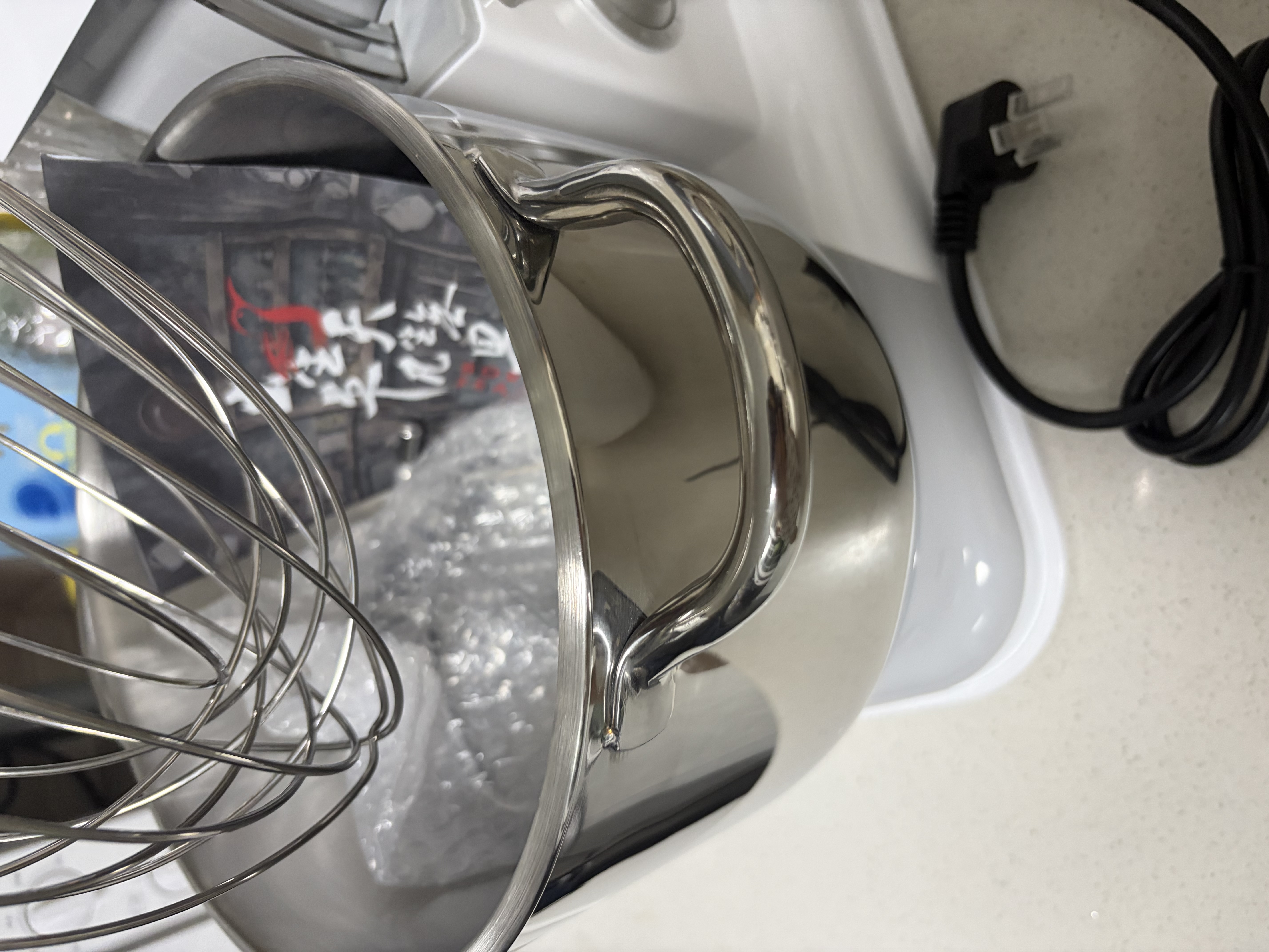 乔立7600厨师机家用和面机商用揉面全自动多功能搅面奶油机6.9L 【白色】机械豪华版（三层冰桶） 6.9L 实拍图