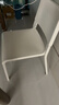 宜家（IKEA）帝奥多斯可堆叠白色餐桌椅凳子家用靠背现代简约塑料 白色 实拍图