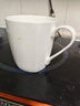 景顺景德镇陶瓷杯骨瓷简约水杯子纯白色茶杯定制LOGO马克水杯 小方杯（330ml） 实拍图
