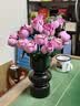 京东鲜花花瓶玻璃北欧轻奢简约透明水养富贵竹百合直筒玻璃插花瓶摆件6964 实拍图
