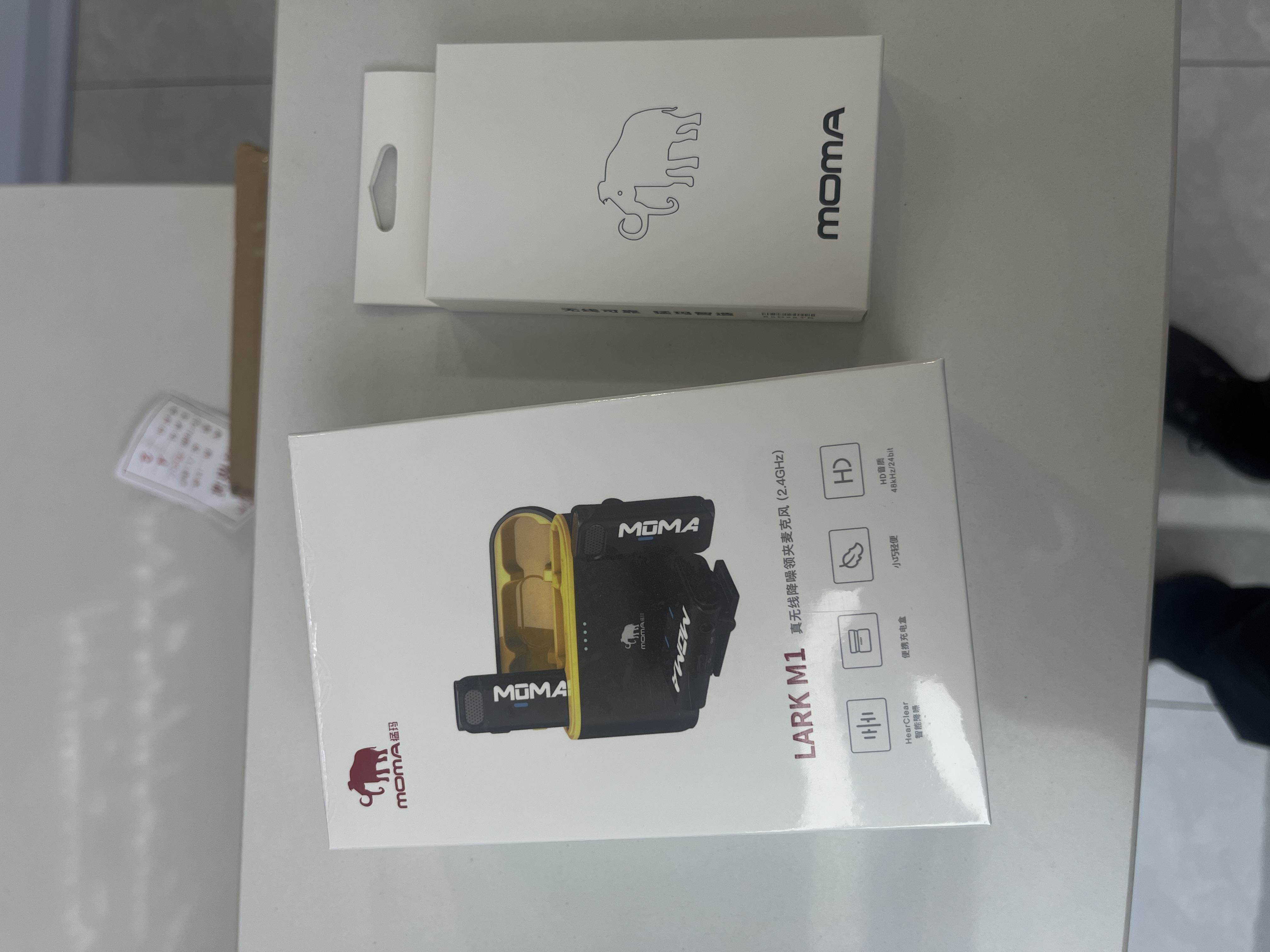猛玛LARK M1无线麦克风 手机直播降噪领夹麦 MOMA猛犸m1一拖二话筒vlog采访户外直播苹果手机收音麦 实拍图