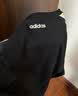 阿迪达斯（adidas）短袖T恤男夏季运动棉质透气轻薄宽松半袖 黑色/亮白 L 实拍图
