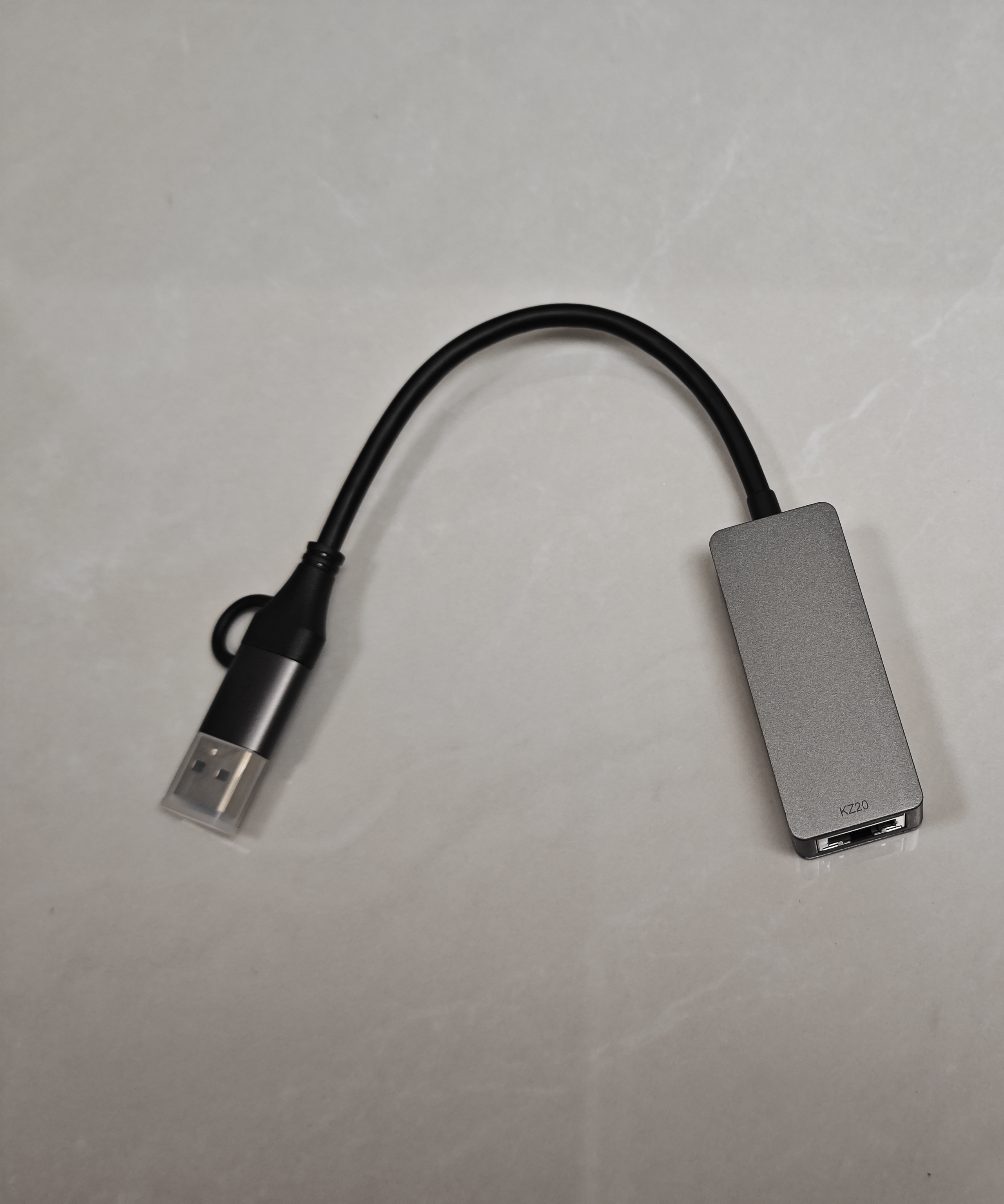 毕亚兹 USB3.1转网口 双口2.5G网卡Type-C转RJ45千兆有线换器苹果Mac笔记本电脑外置网络转接头 实拍图