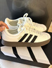 adidas「T头鞋」VL COURT复古休闲板鞋德训鞋男女阿迪达斯轻运动 汉玉白/黑色/树脂黄   37 实拍图