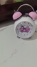 码仕闹钟儿童卡通夜光大音量创意小学生床头摆放时钟机械打铃懒人闹钟球面粉色礼物 实拍图