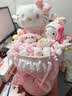 AWHAHelloKitty玩偶花束库洛米卡通毛绒玩偶花束生日礼物送女朋友 公主风hellokitty玩偶花束+礼袋灯串 实拍图