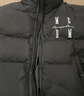 MEDM【王鹤棣同款】 国潮字母刺绣保暖立领羽绒服冬季外套 黑色 2XL 实拍图