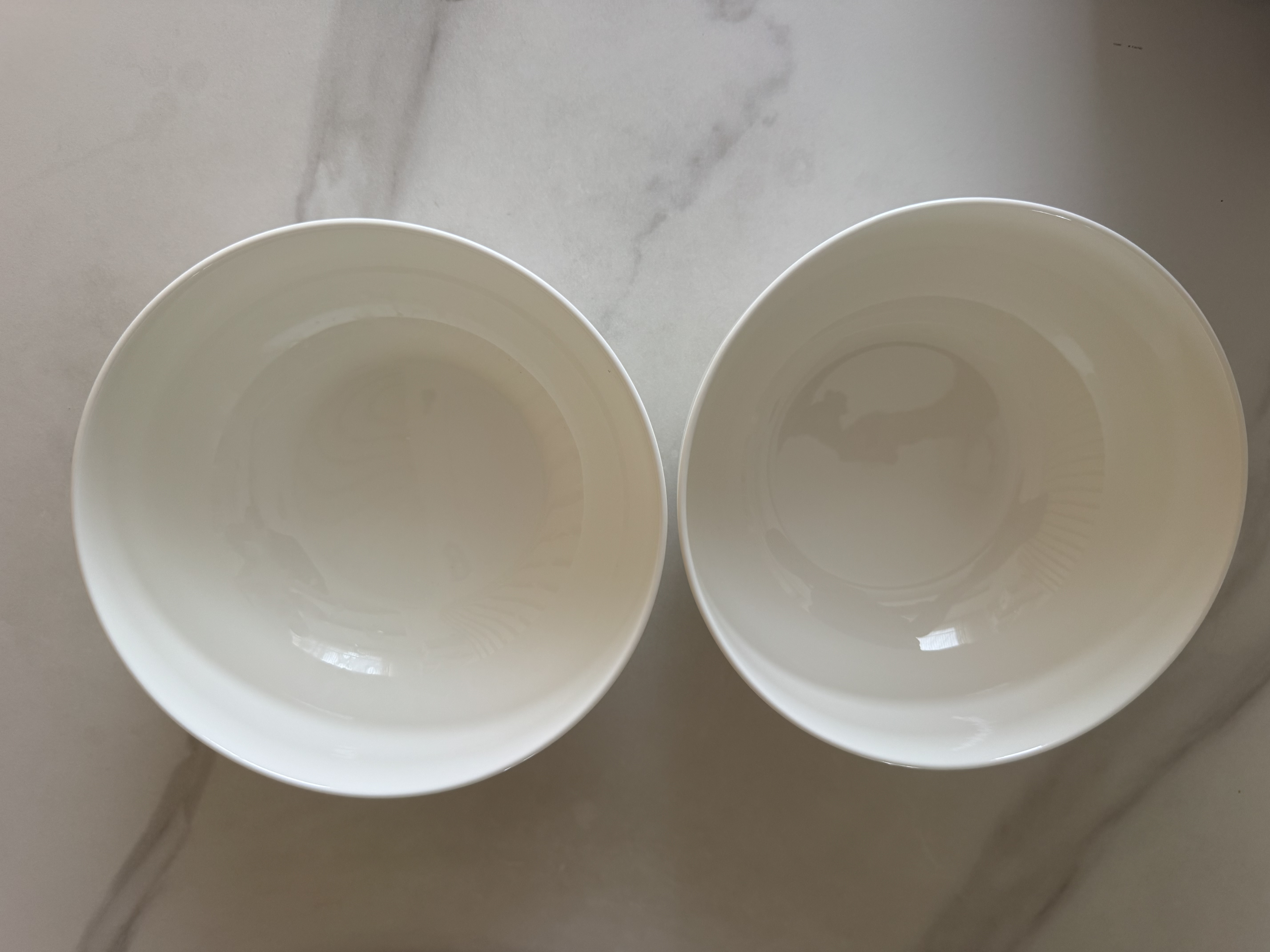 Remec纯白骨瓷 7英寸面碗2个装 汤碗 骨瓷碗 白碗  沙拉 拌面 泡面碗 实拍图