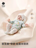 babycare自然凉选随心裁短袖三角爬服宝宝包屁衣吸湿速干连体衣 云朵白66 实拍图