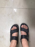 红蜻蜓凉鞋男鞋轻便拖鞋夏季牛皮沙滩鞋露趾透气两穿WTT22118J黑色38 实拍图