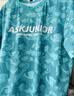 ASK JUNIOR男童短袖T恤夏季儿童不规则条纹中大童速干打底衫上衣童装 绿色 实拍图