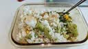 欣美雅（xinmeiya）玻璃饭盒可微波炉加热专用碗学生上班族带饭餐盒保鲜分隔型便当盒 大长无隔1010ml【单只】+保温包+不锈钢餐具 实拍图