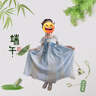 罗蒙女童汉服新中式中秋儿童明制连衣裙毕业演出服 蓝白襦裙 120 实拍图