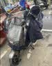 台铃雨衣电动车雨衣摩托车雨披单双人加大加厚牛津布双帽檐 藏青 5XL 实拍图