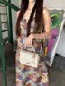 纪诗哲（GIEVSZHE）轻奢包包女包2026年新款单肩包女士手提斜挎包生日礼物送女友老婆 方扣-米白色｜配蝴蝶结珍珠挂饰｜品牌礼盒装 女士包时尚百搭洋气高级感实用情人节纪念日礼物双11 实拍图