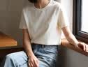 茵曼（INMAN）纯棉舒适女装logo绣花短袖t恤时尚百搭休闲2026夏季新品上衣 白色-K18528053H1 S 实拍图