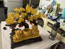 礼之源招财猫摇钱树摆件聚宝盆工艺品办公室桌面店铺收银台乔迁开业礼物 中号黄水晶树财源滚滚貔貅 实拍图