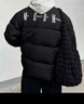 MEDM【王鹤棣同款】 国潮字母刺绣保暖立领羽绒服冬季外套 黑色 2XL 实拍图