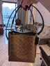 蔻驰（COACH）【品牌直供】奢侈品女包MOLLIE斜挎水桶包棕CBQ33 生日礼物送女友 实拍图