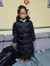 保姆鹅 儿童羽绒服长款巨厚高充绒防风保暖中大童宝宝冬装外套[NM2537] 炭黑 150 实拍图