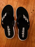 adidas COMFORT FLIP舒适拖鞋人字拖男女阿迪达斯官方轻运动   黑色/白色(推荐选大一码)   43 实拍图