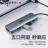 爱国者（aigo）Type-C扩展坞USB分线器HDMI转接头 HUB集线器 笔记本转接器 PD100W快充 USB拓展坞T05-H1(金属) 实拍图