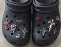 卡骆驰（CROCS）檀健次同款复古小鲸鱼洞洞鞋时尚厚底洞洞鞋花园鞋206302 黑色-001(含智必星) 36 /37(230mm) 实拍图