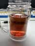 富光双层玻璃杯商务泡茶杯子 大容量男女耐热办公水杯带把黑色320ml 实拍图