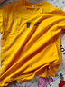 迪贝狼短袖T恤男半袖体恤夏季上衣韩版男装衣服小衫T恤上衣男短袖打底衫 黄色  4XL 建议 185/200斤 实拍图