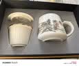 金镶玉陶瓷办公杯专用喝茶杯子茶水分离大容量马克杯礼盒装 水墨雅韵 实拍图