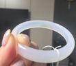 周六福白月光玉髓手镯宽条白透新中式国风送女友生日礼物 58mm  实拍图
