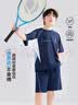左西男童套装夏季儿童运动服A类2026拼接网眼速干球服透气 白色 150 实拍图