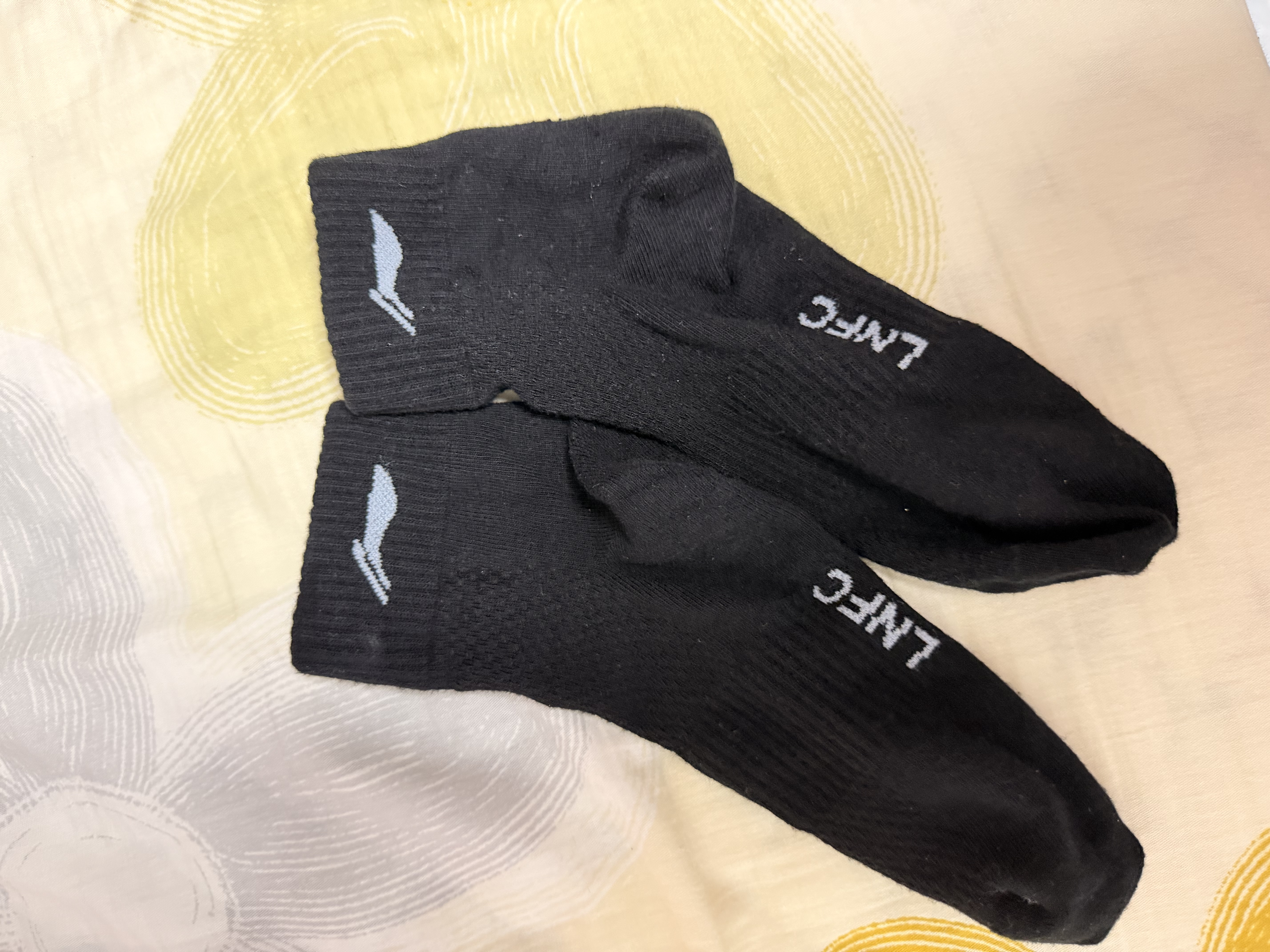 李宁（LI-NING）袜子夏季男（3双）运动袜男士袜子篮球袜跑步羽毛球女透气棉袜 实拍图