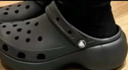 CROCS卡骆驰厚底云朵洞洞鞋|206750 黑色-001 40(260mm) 实拍图
