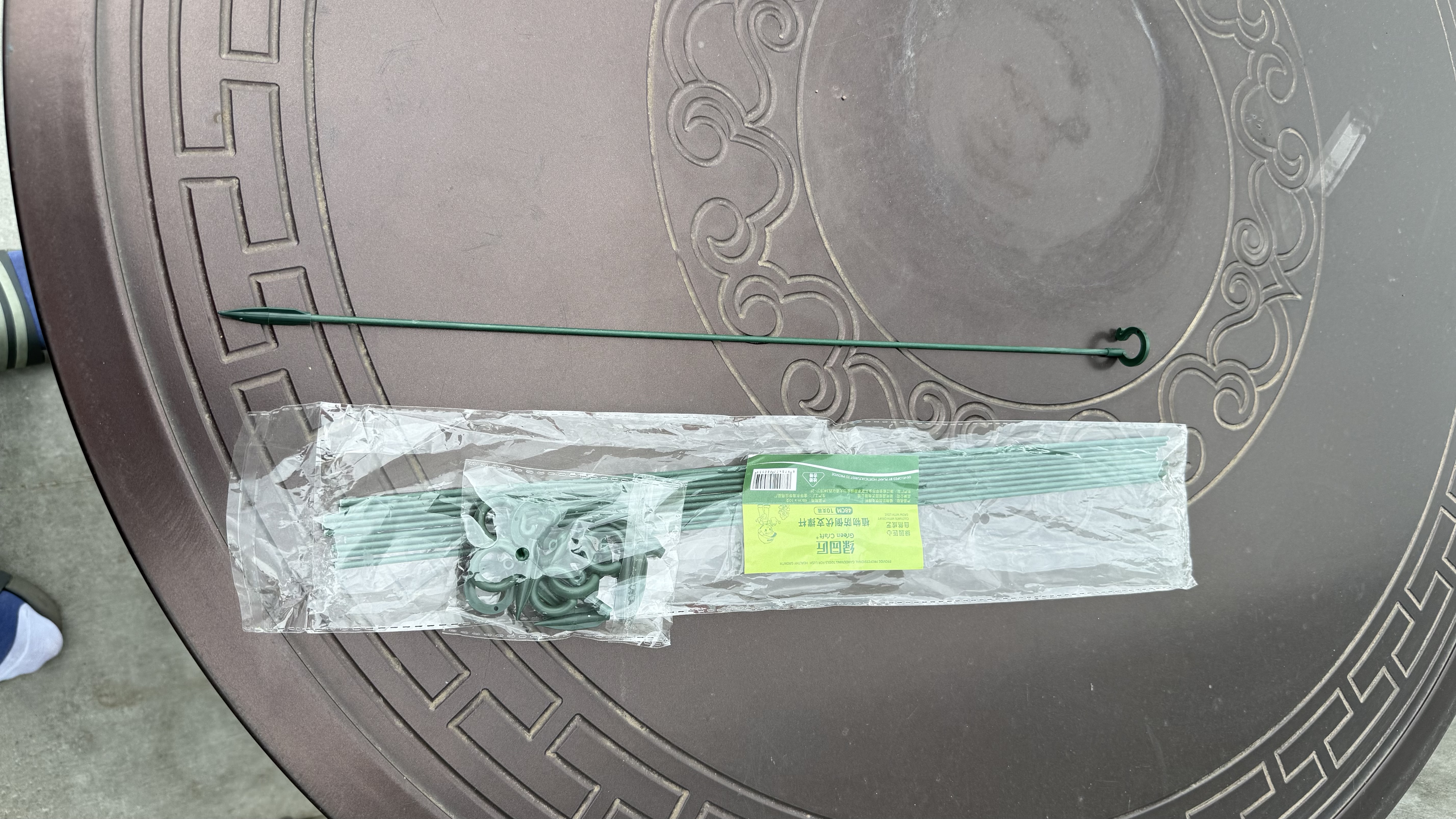 绿园匠花卉爬藤架植物防倒伏支撑杆玻纤固定盆栽护花叶花支架48厘米10支 实拍图
