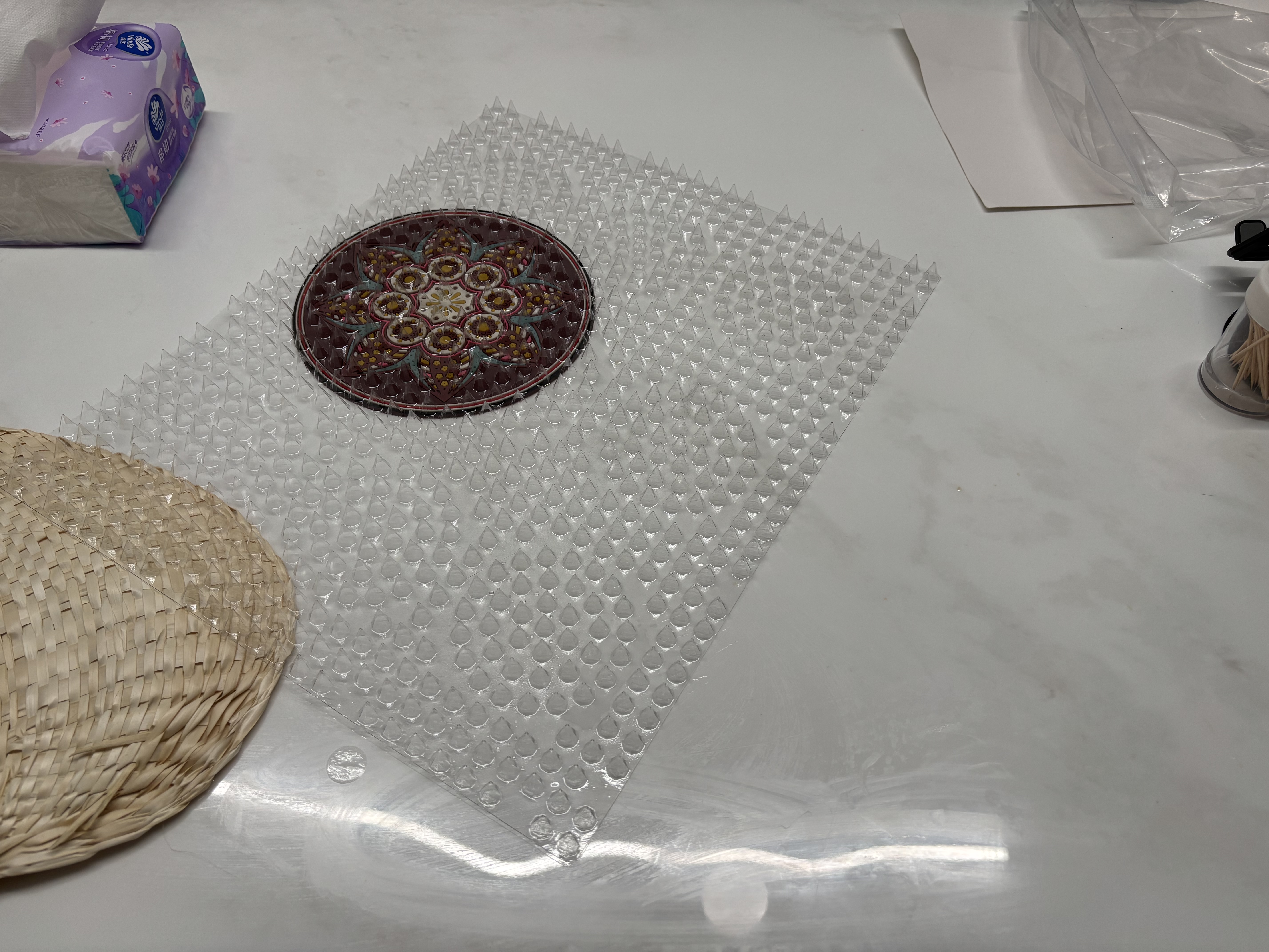 HELLOJOY防猫刺钉驱猫神器防猫爬刺垫沙发保护猫狗隔离禁区刺网垫 6片装 实拍图