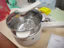 美的（Midea）电煮锅 小电锅 不锈钢0涂层电热锅 宿舍小锅多功能锅 1.6L学生寝室一体泡面小火锅XZC2017G 配蒸笼 实拍图