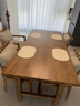木洛华日式全实木餐桌白蜡木原木北欧长方形大板桌餐书桌一体客厅工作台 1.6米实木餐桌+4张西雅图椅子 实拍图
