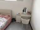 芯昂梳妆台现代2026奶油风室内卧室简约新款轻奢风新款化妆桌斗柜一体 80cm白+三斗柜+云朵镜+花瓣椅 实拍图