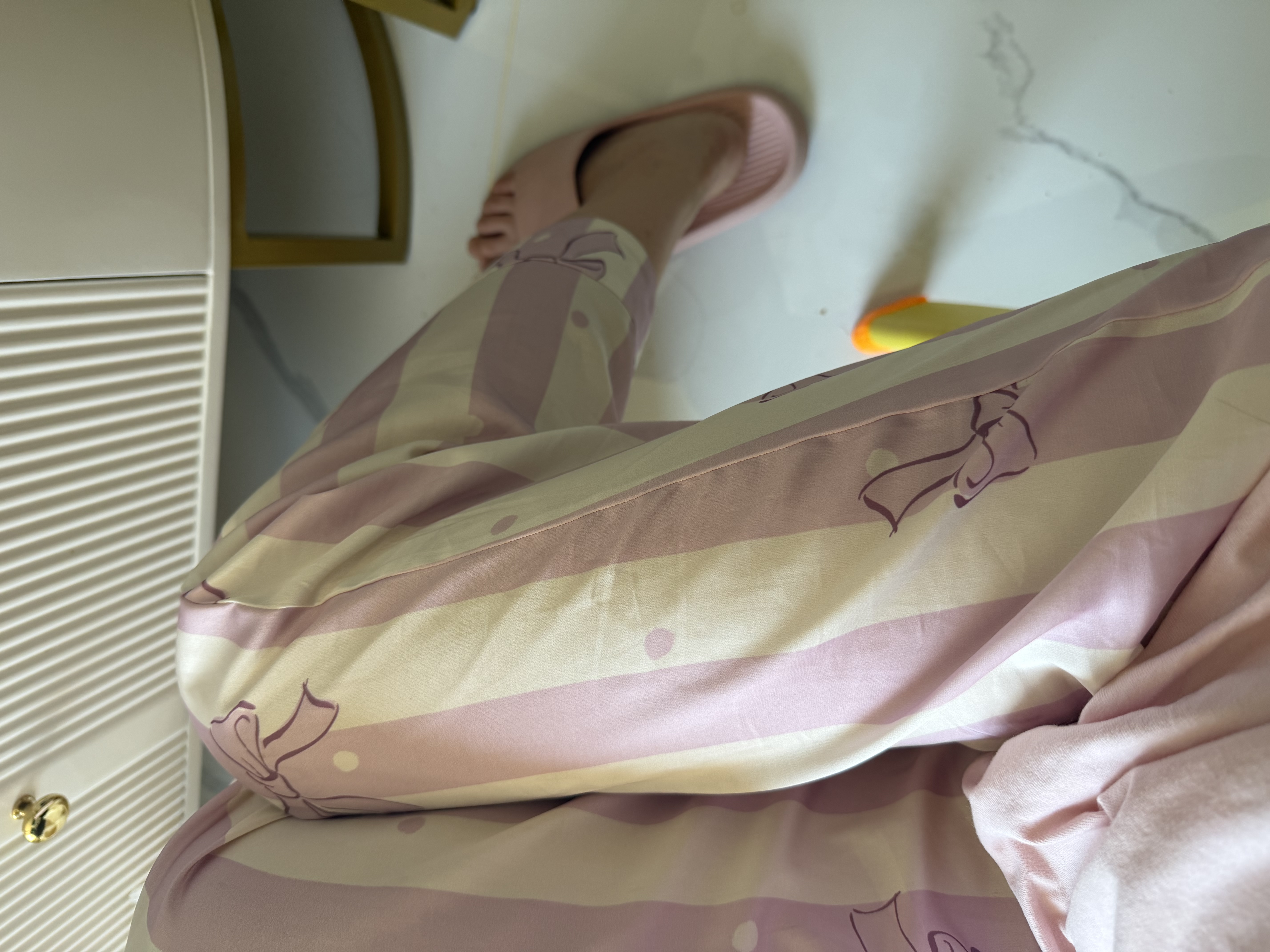 果壳（Gukoo）睡衣女春秋款迪士尼联名系列卡通玛丽猫家居服女套装 樱花粉 M 实拍图