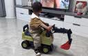 babycare儿童工程车1-3岁学步车挖土机防侧翻抓地轮胎户外沙滩玩具车 实拍图