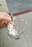 钢化玻璃杯儿童早餐杯耐热可微波加热牛奶杯卡通水杯带刻度杯子 钢化可微波/新款独角兽（满杯320ml） 实拍图